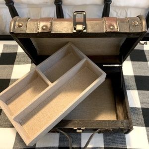 Pottery Barn Vintage Luggage Small Jewelry Case